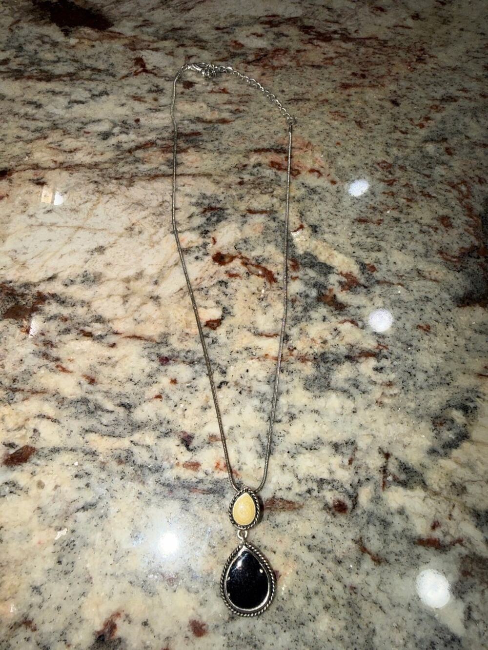 KCO Double Teardrop Pendant Necklace